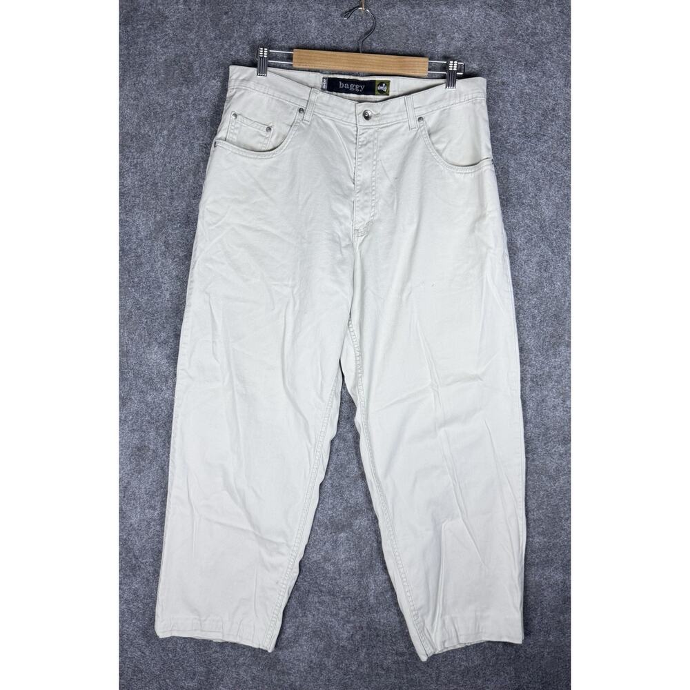 VTG Levis SilverTab Loose White Jeans 36x30 Y2K 90s Baggy Skate Grunge